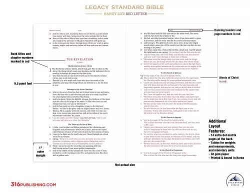 Legacy Standard Bible, Handy Size, Hardcover Blue Grey Linen Red Letter