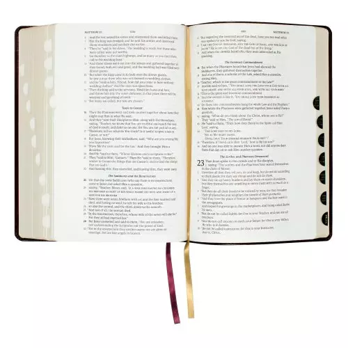 Legacy Standard Bible, Large Print Wide Margin, Paste-Down Black Faux Leather