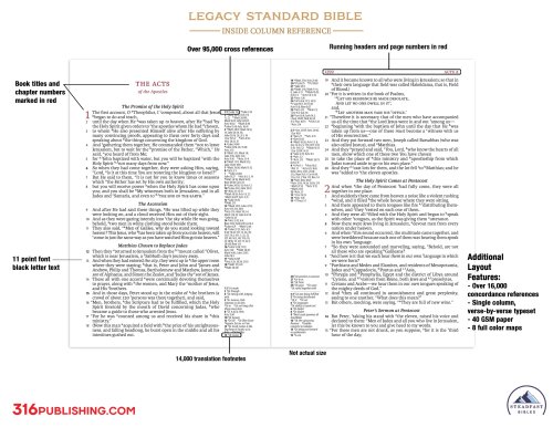 Legacy Standard Bible, Inside Column Reference - Paste-Down Cowhide