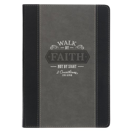 Journal Classic Black/Gray Walk By Faith 2 Cor. 5:7