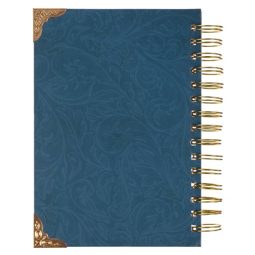 Journal Wirebound Cream/Deep Ocean Blue Hope in the Lord Floral Isa. 40:31