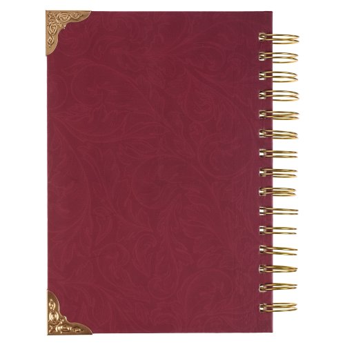 Journal Wirebound Cream/Burgundy Trust in the Lord Floral Prov. 3:5