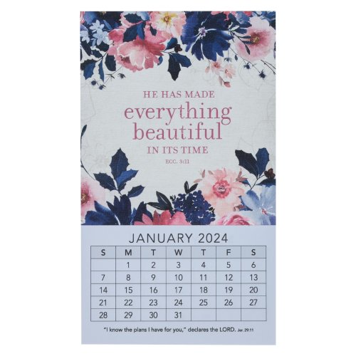 2024 Mini Magnetic Calendar Everything Beautiful Eccl. 3:11