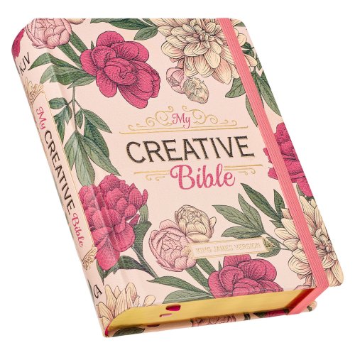 KJV My Creative Bible Hardcover, Pink Floral Printed