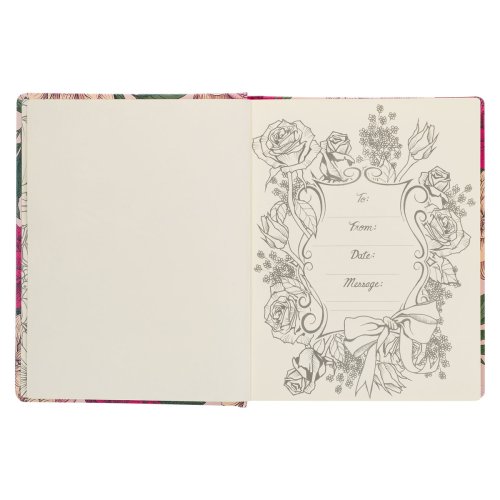 KJV My Creative Bible Hardcover, Pink Floral Printed