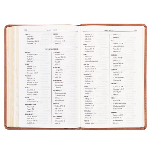 KJV Holy Bible, Standard Size Faux Leather Red Letter Edition - Thumb Index & Ribbon Marker, King James Version, Tan Cross