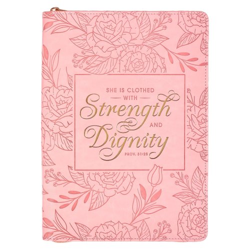 Journal-Classic Zip Pink-Strength & Dignity Prov. 31:25