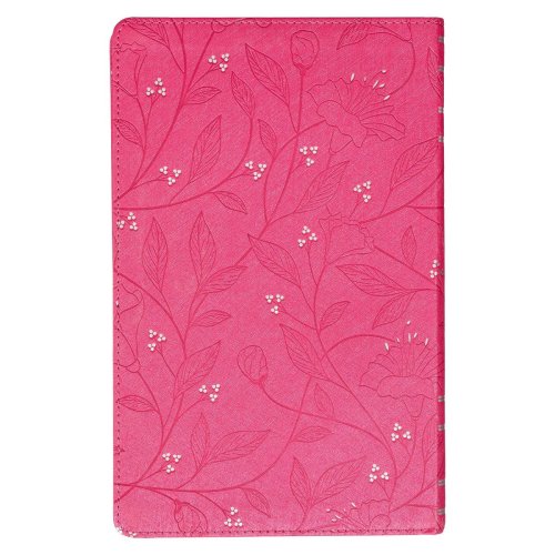 KJV Holy Bible, Gift Edition King James Version, Faux Leather Flexible Cover, Pink Floral Vine