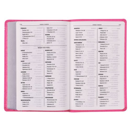 KJV Holy Bible, Gift Edition King James Version, Faux Leather Flexible Cover, Pink Floral Vine