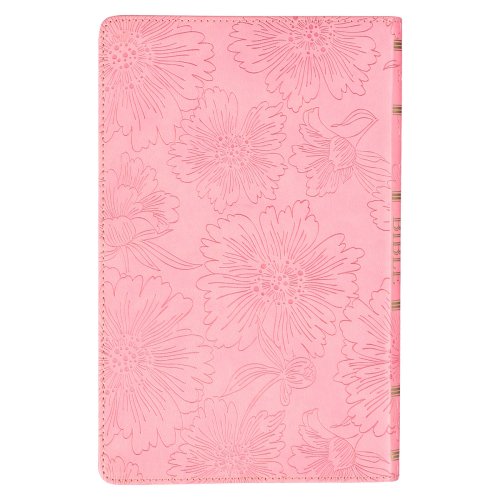 KJV Holy Bible, Gift Edition King James Version, Faux Leather Flexible Cover, Light Pink Floral