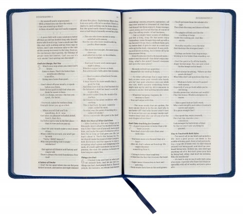 The Message Bible Deluxe Gift Bible, Blue, Imitation Leather, Paraphrase, Maps, Presentation Page, Ribbon Marker