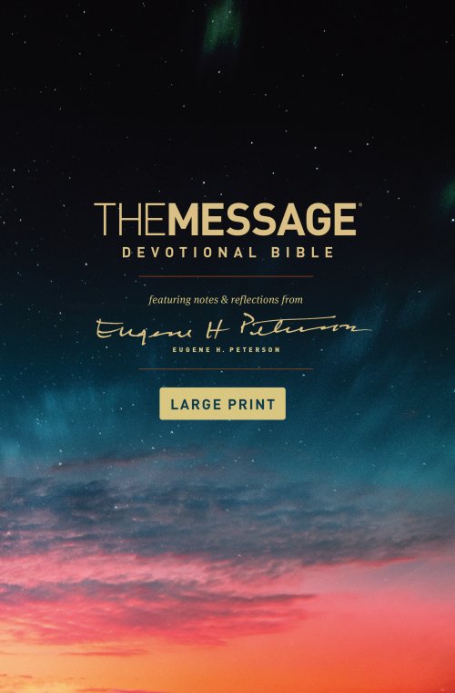 Message Devotional Bible, Large Print (Hardcover)