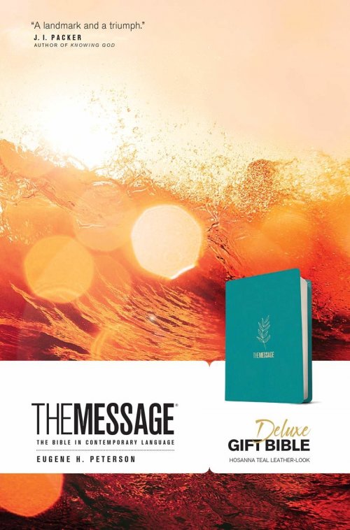 The Message Deluxe Gift Bible (Leather-Look, Hosanna Teal)