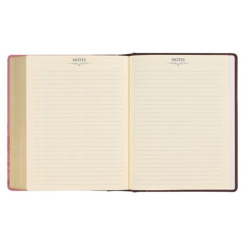 KJV Note-taking Bible Faux Leather HC, Brown/Pink