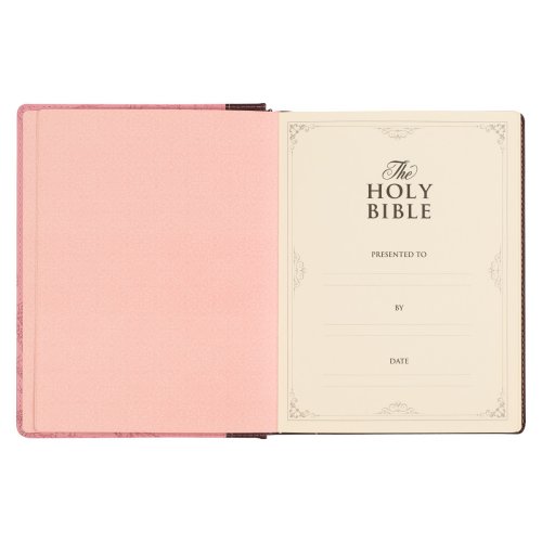 KJV Note-taking Bible Faux Leather HC, Brown/Pink