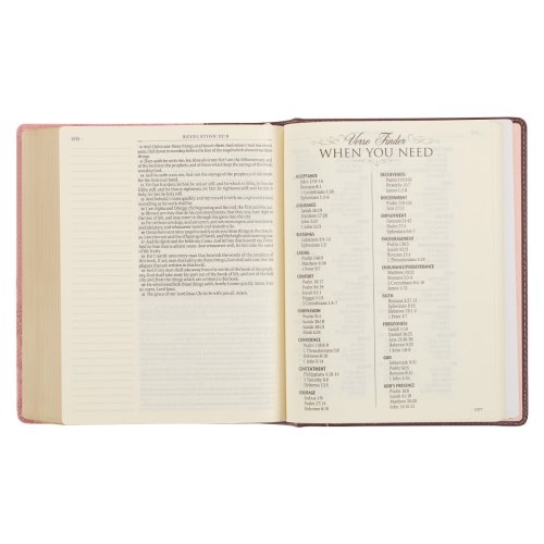 KJV Note-taking Bible Faux Leather HC, Brown/Pink