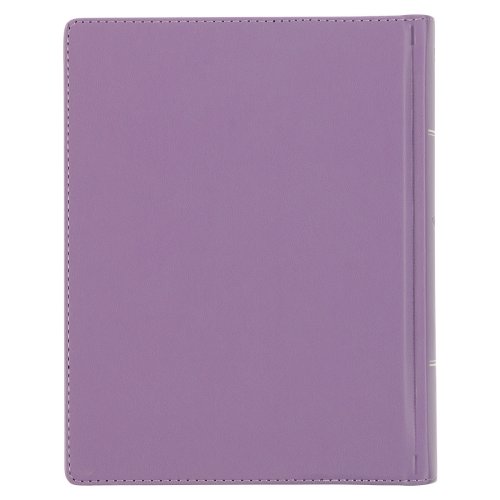 KJV Note-taking Bible Faux Leather HC, Purple Floral Printed