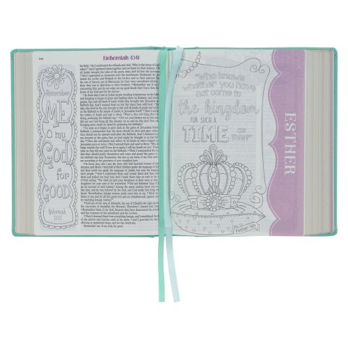 ESV My Creative Bible for Girls Faux Leather HC, Teal