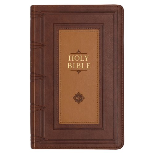 KJV Bible Giant Print Standard-size Faux Leather, Saddle Tan/Butterscotch