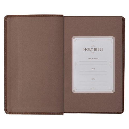 KJV Bible Giant Print Standard-size Faux Leather, Saddle Tan/Butterscotch