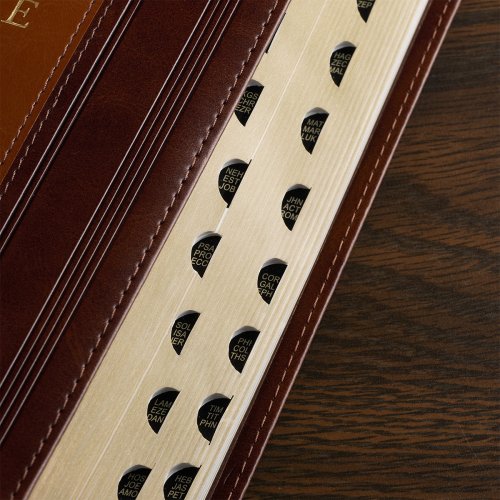 KJV Bible Giant Print Standard-size Faux Leather, Saddle Tan/Butterscotch