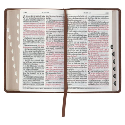 KJV Bible Giant Print Standard-size Faux Leather, Saddle Tan/Butterscotch