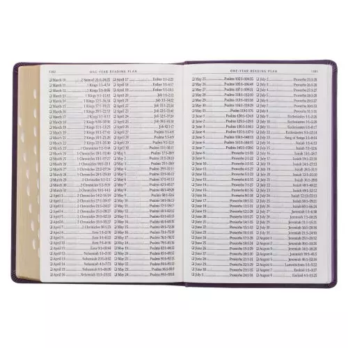 KJV Bible Giant Print Full-size Faux Leather, Purple Floral