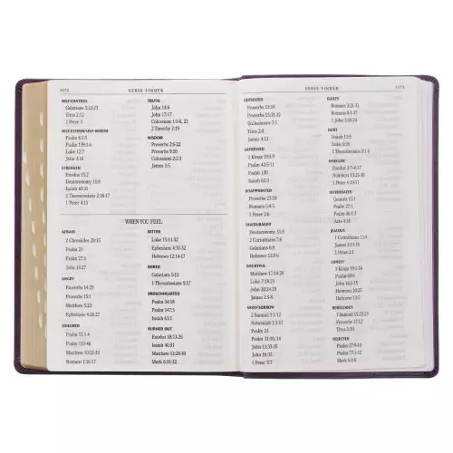 KJV Bible Giant Print Full-size Faux Leather, Purple Floral