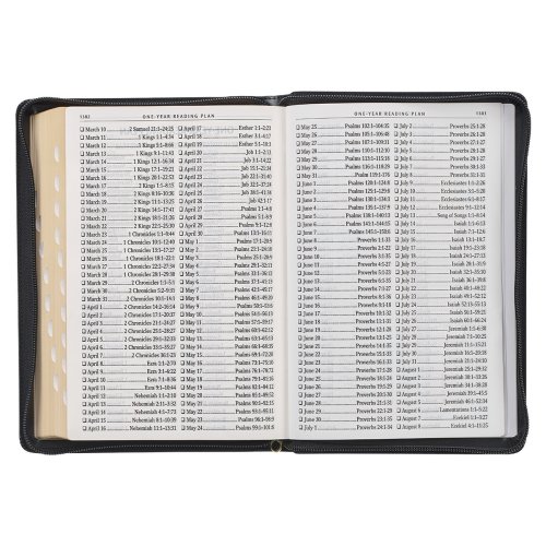 KJV Bible Giant Print Full-size Faux Leather, Black w/zipper