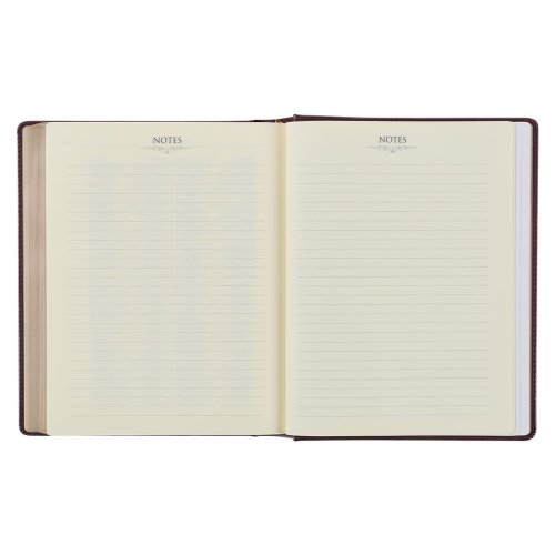 KJV Large Print Note-Taking Bible-Burgundy Diamond Faux Leather Hardcover