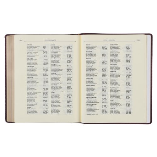 KJV Large Print Note-Taking Bible-Burgundy Diamond Faux Leather Hardcover