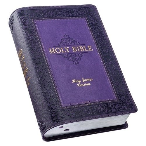 KJV Study Bible LP Faux Leather, Purple Two-tone