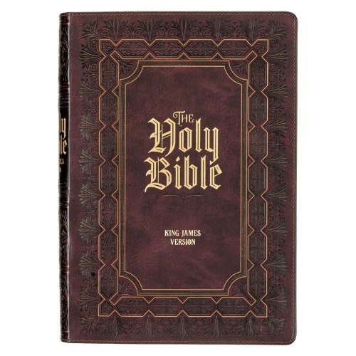 KJV Bible Super Giant Print Faux Leather, Burgundy