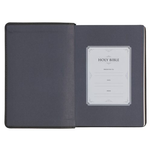 KJV Bible Compact LP Faux Leather, Gray