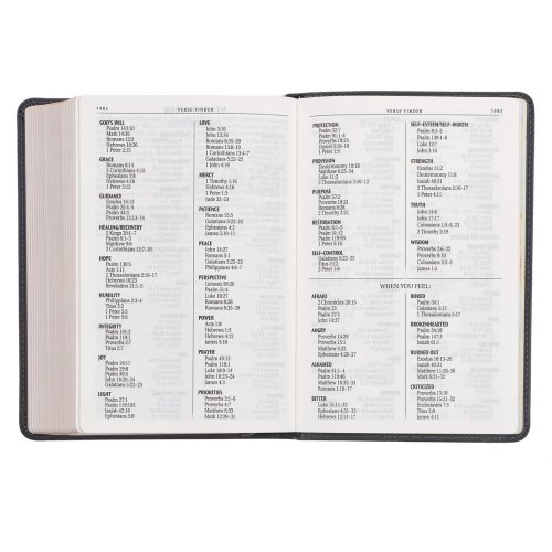 KJV Bible Compact LP Faux Leather, Gray