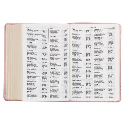 KJV Bible Compact LP Faux Leather, Pink