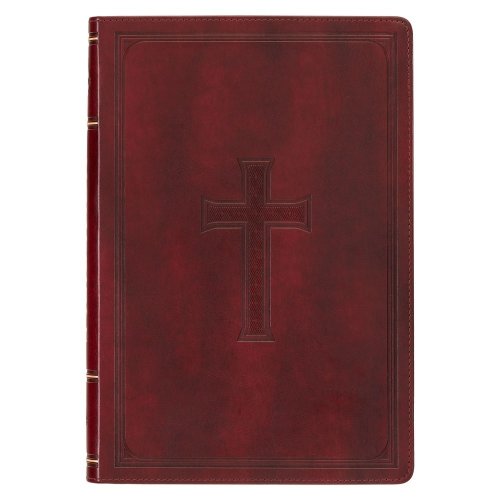 KJV Bible Thinline LP Faux Leather, Burgundy