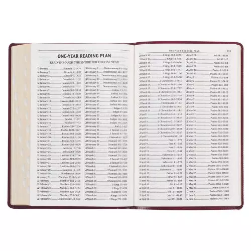 KJV Bible Thinline LP Faux Leather, Burgundy