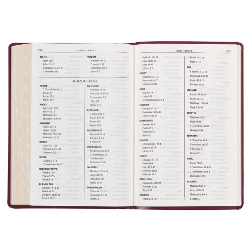 KJV Bible Thinline LP Faux Leather, Burgundy