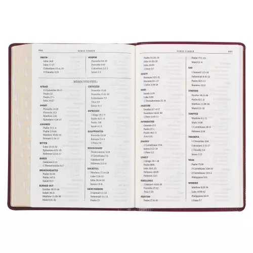 KJV Bible Thinline LP Faux Leather, Burgundy