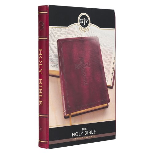 KJV Bible Thinline LP Faux Leather, Burgundy