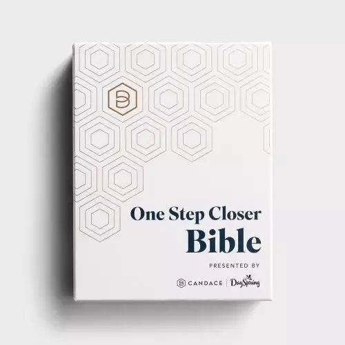 Candace Cameron Bure - One Step Closer - NLT Bible - Pink Watercolor LeatherLike