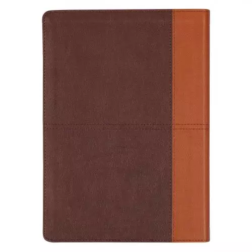 NLT Spiritual Growth Bible, Brown and Tan, Imitation Leather, Articles, Book Introductions, Character Profiles, Cross-References, Topical Index, Presentation Page, Ribbon Markers, Thumb Index