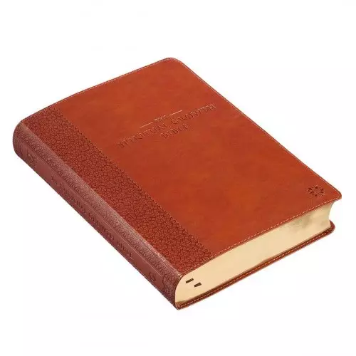 NLT Spiritual Growth Bible, Tan, Imitation Leather, Articles, Book Introductions, Character Profiles, Cross-References, Topical Index, Presentation Page, Ribbon Markers, Thumb Index