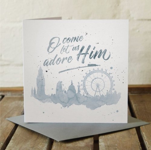 O Come Let Us Adore Him London Christian Christmas Cards Pack of 6