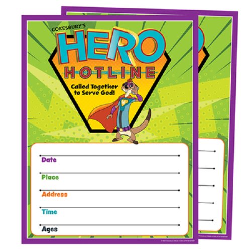 Vacation Bible School (Vbs) Hero Hotline Small Promotional Posters (Pkg of 2): Called Together to Serve God!