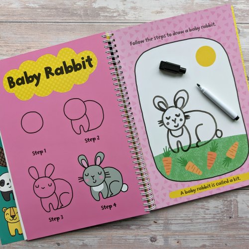 How To Draw Wipe Clean Book - Baby Animals