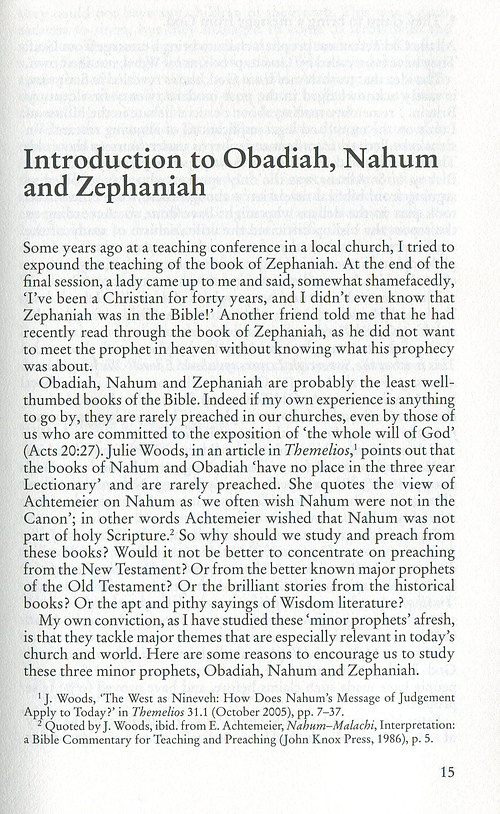 The Message of Obadiah, Nahum and Zephaniah