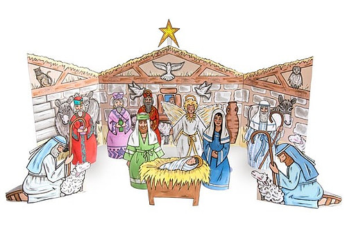 Colour, Make and Doodle Activity Pack - Nativity Scene