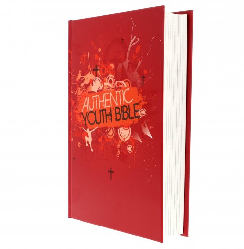 ERV Authentic Youth Bible, Red, Hardback, Anglicised, Easy to Read Version, Bible Study Material, Presentation Page, Insights, Topic Notes, Colouring pages